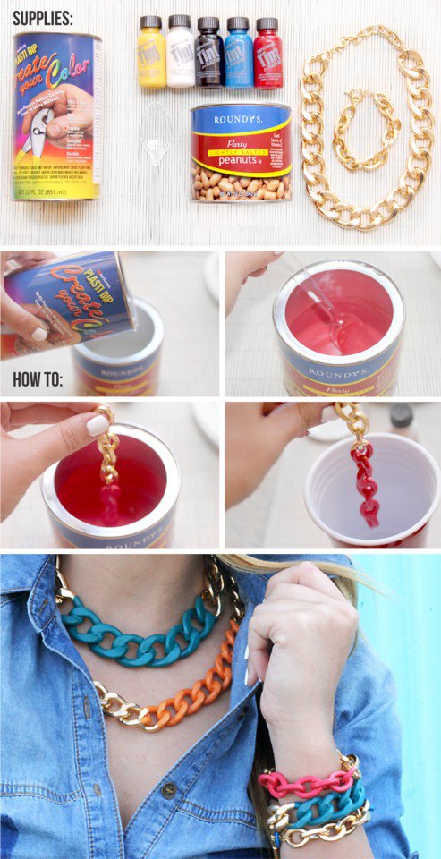 DIY Chain Necklace and Bracelet Tutorial