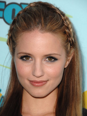 Dianna Agron Shimmer Blue Eye Liner Makeup Idea