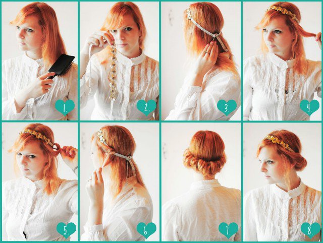 Pretty Headband Hairstyle Tutorial