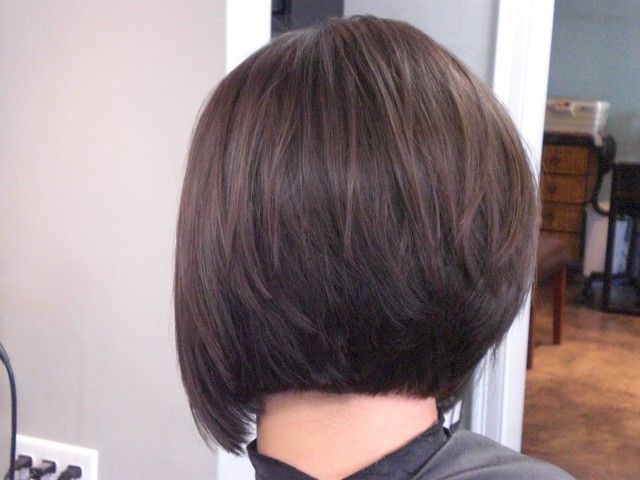 Simple Easy Stacked Bob Hairstyle for Women