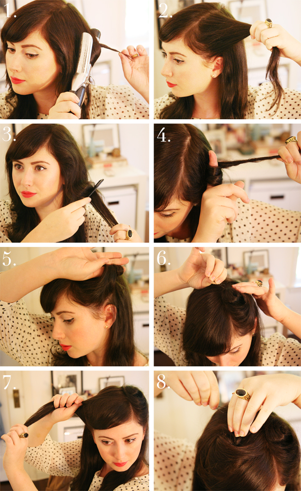 The Freckled Fox: Modern Pin-up Week: #4 - Easy Faux Bangs