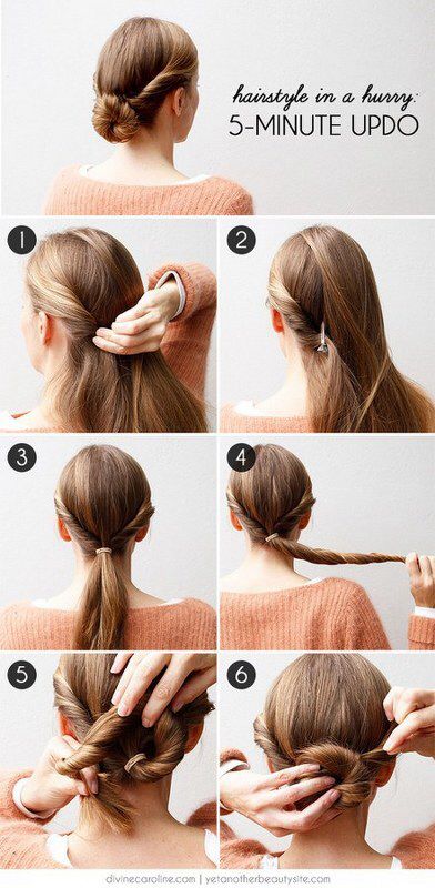 5 minutes updo for girls