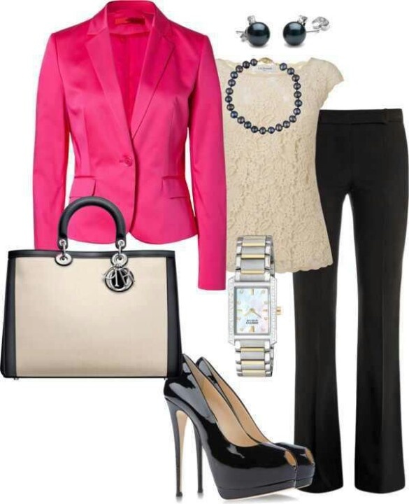 Spring Office Outfit-pink blazer-yes please!
