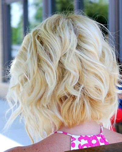 Blonde Curly Bob Hairstyle