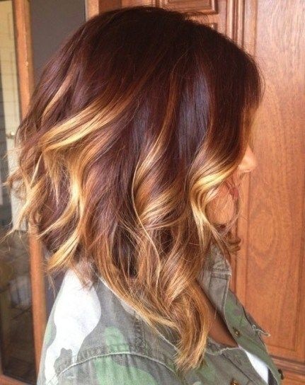 Brown Hair with Blond Highlights, Ombre Hair - Medium Length Hairstyles 2015