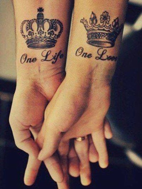 Crown Tattoos for Couples