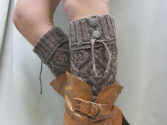 DIY Coffee Knitted Leg Warmer Tutorial