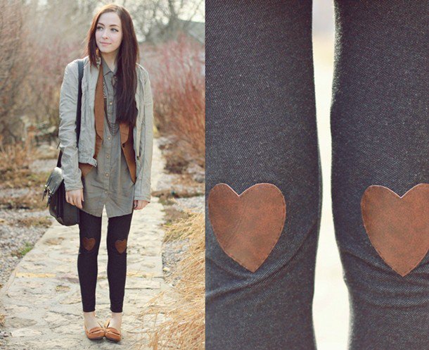 DIY Heart Shape Knee Patch