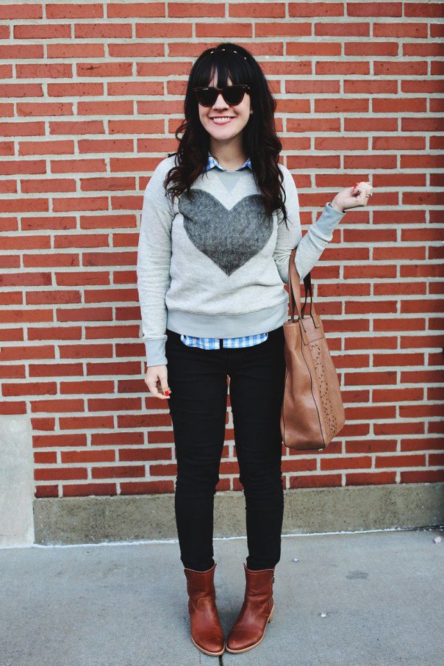 DIY Sweater with A Heart