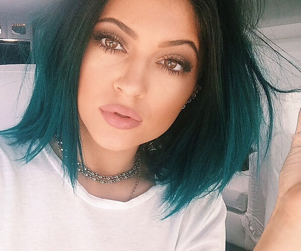 Kylie Jenner Mermaid Blue Bob Hairstyle