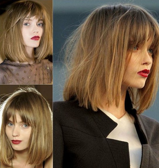 Pretty Long Bob with Bangs