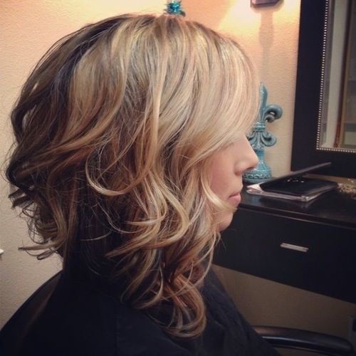 Stylish Ombre Hairstyle for Wavy Hair - Medium Length Haircuts 2015