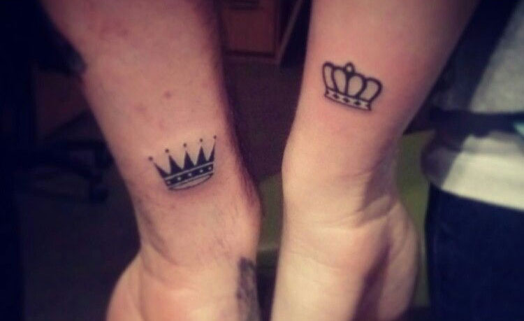 King Queen Crown Temporary Tattoo Sticker - OhMyTat