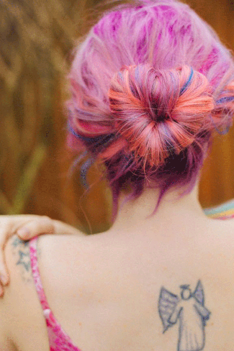 Lovely Heart-Shaped Bun Hairstyle