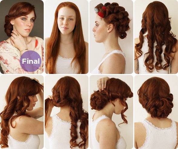 Vintage Curly Hairstyle Tutorial