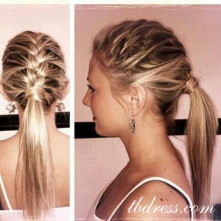 2015 Pretty Braided Low Ponytail Hairstyle