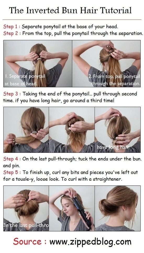 Everyday Hairstyles Tutorials: Inverted Bun Updos