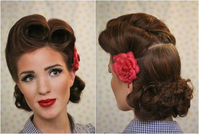 Romantic Retro-chic Hairtyle