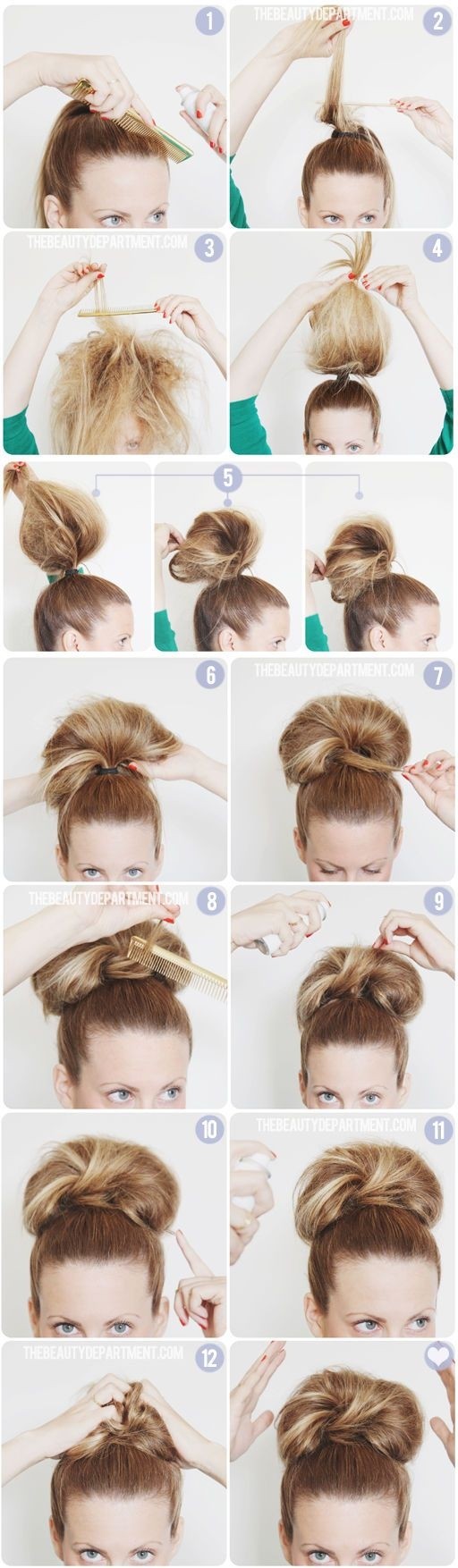 Giant Bun Tutorial: Easy High Bun Updos