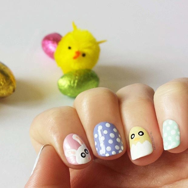 Pretty Spring Nail Design Idea