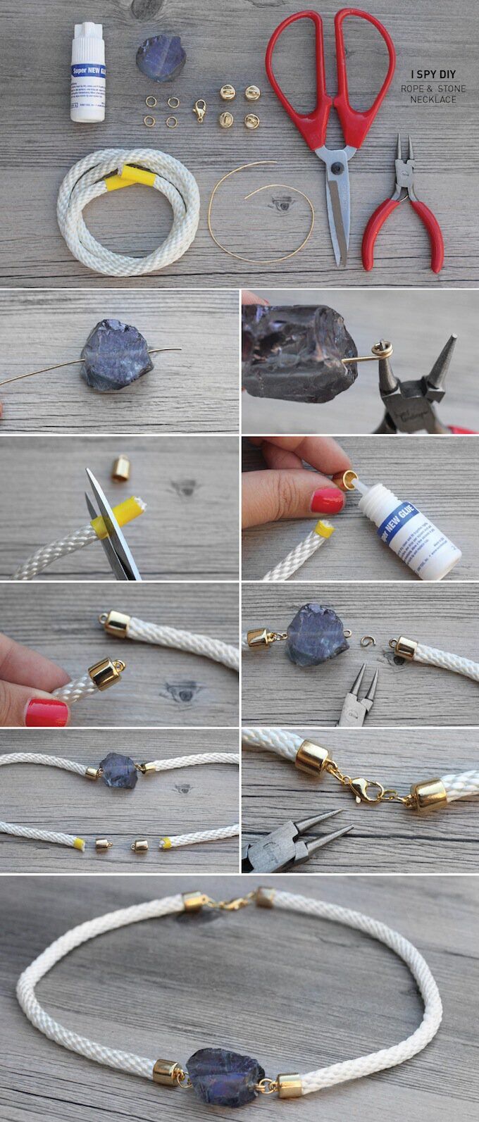 Stone Rope Necklace