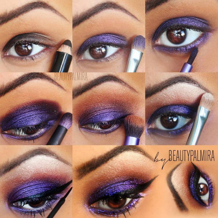 20 Wonderful Purple Smokey Makeup Tutorials