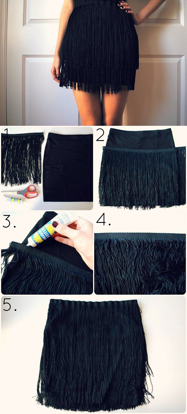 DIY Flapper Fringe Skirt