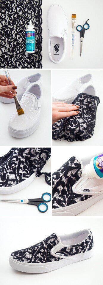 DIY Lace Sneakers