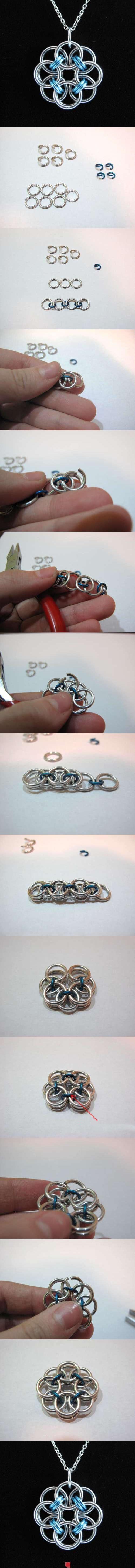 DIY Rose Wire Pendant Tutorial