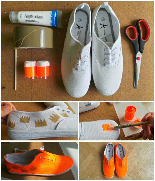 DIY Sneakers – From Plain White to Neon Orange in 3 Steps