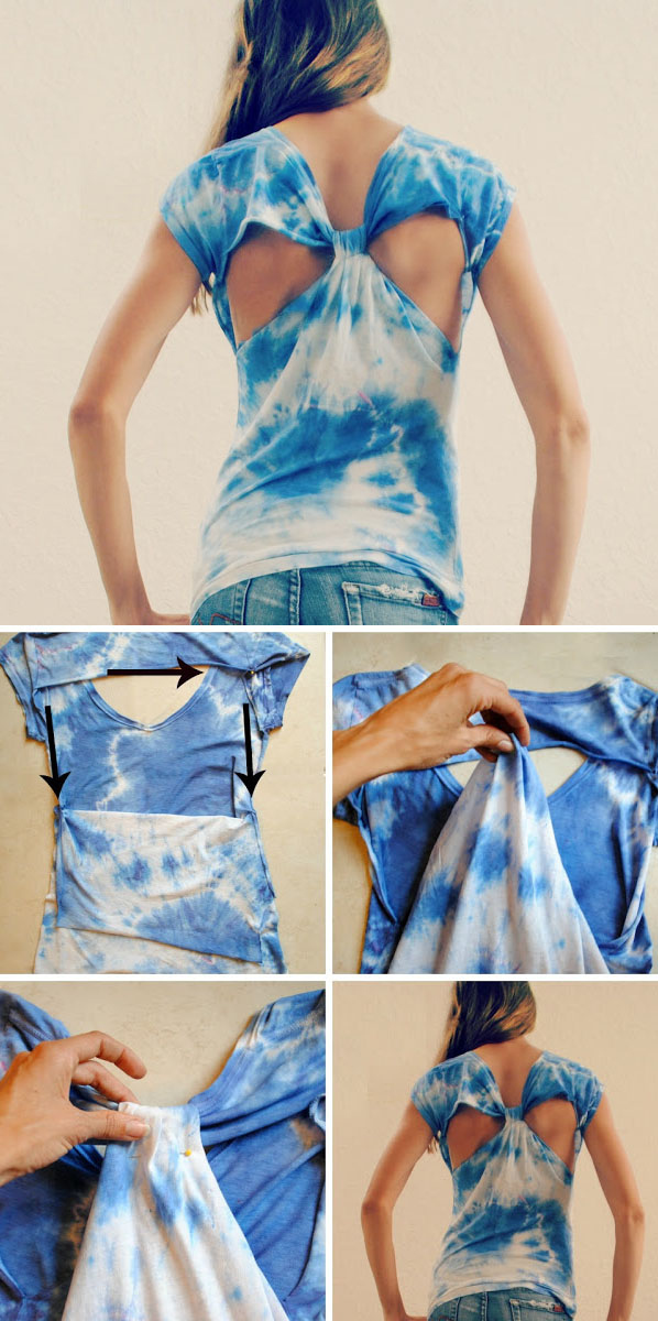 Diy Cut Out Back T-shirt