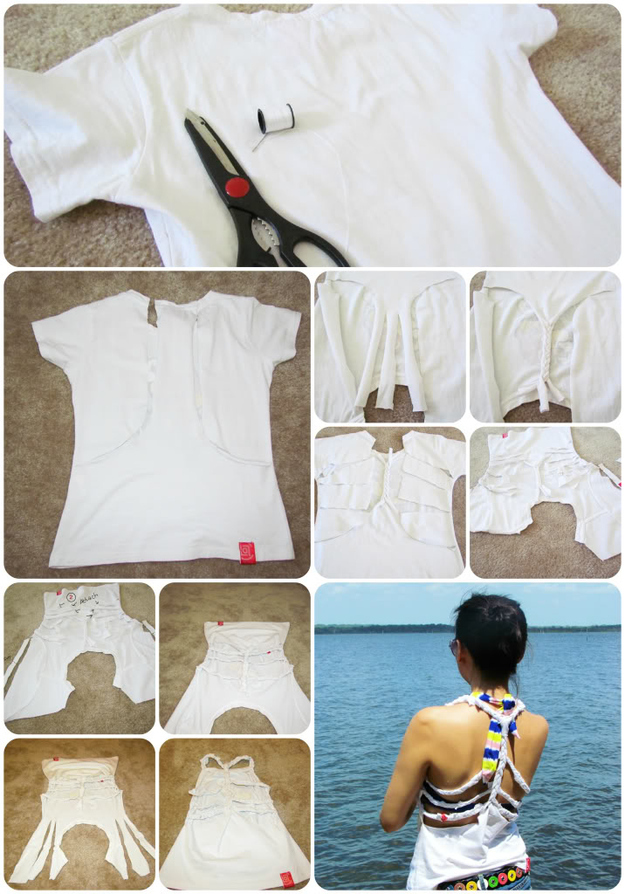 Diy braided back shirt