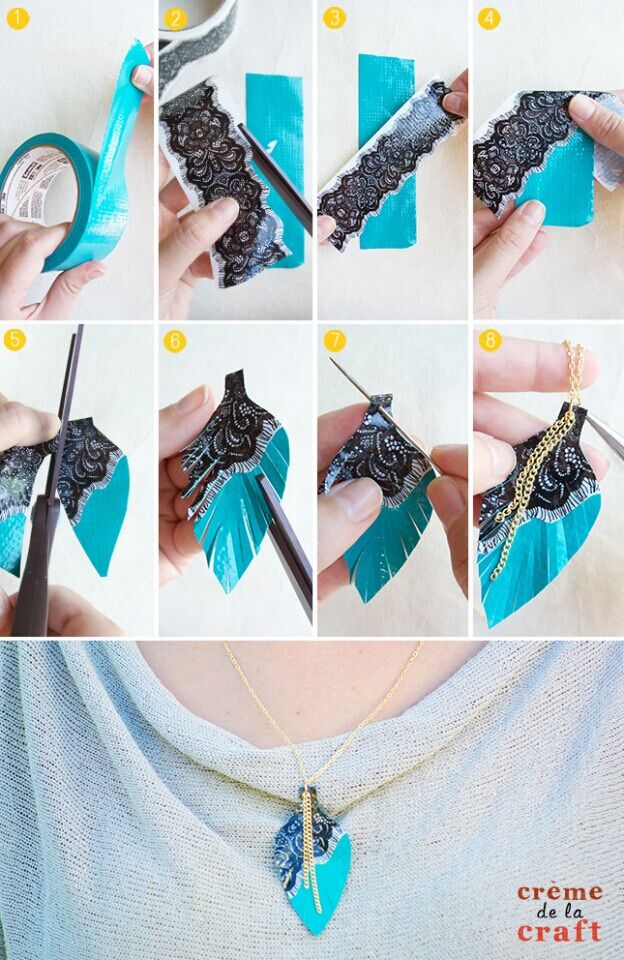 Fashion Feather Necklace Crafts