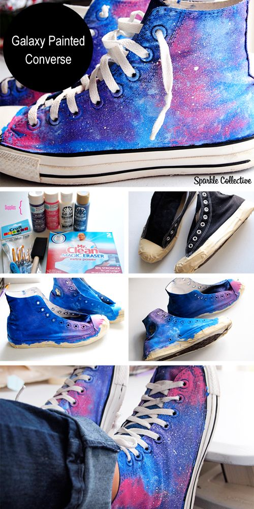 Galaxy Painted Converse - DIY Sneakers Ideas