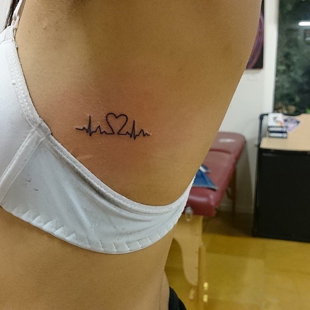 Heartbeat Tattoo for female