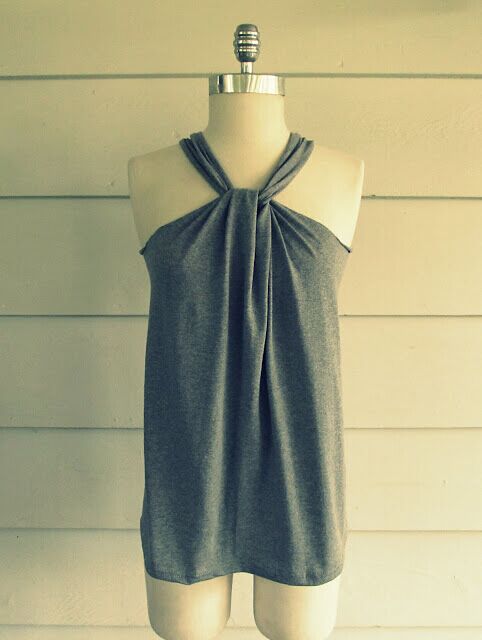 No sew halter tank