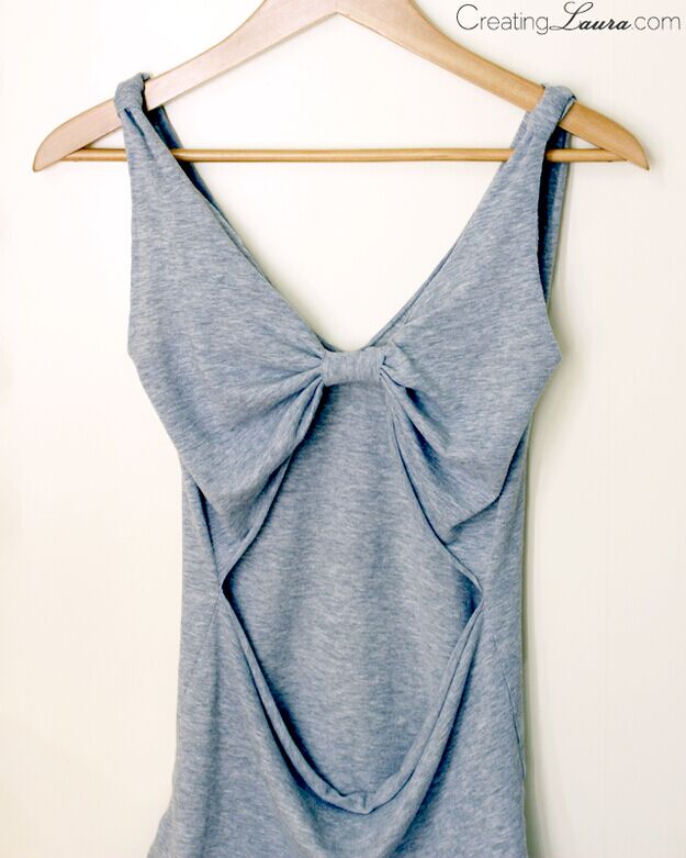 Open-back tank top