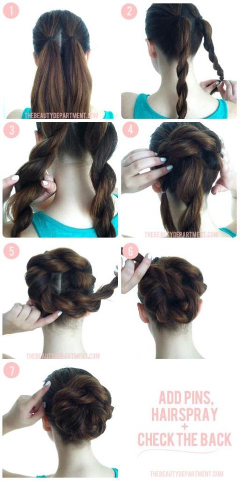 Elegant Braided Updo Hairstyle Tutorial