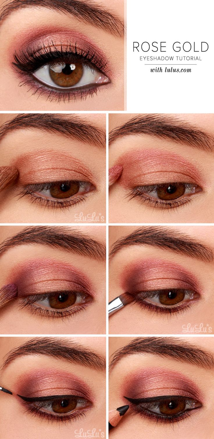 pink makeup ideas for brown eyes