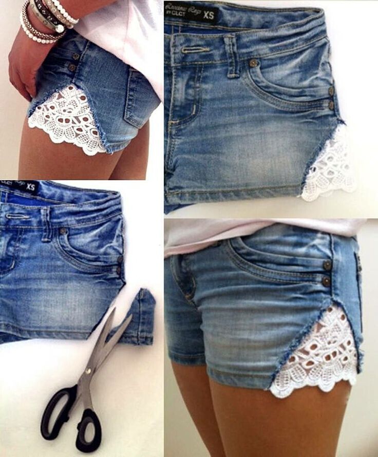 Shorts are must-have for summer days, so it is very good idea to make some creative shorts in the confort of your home.