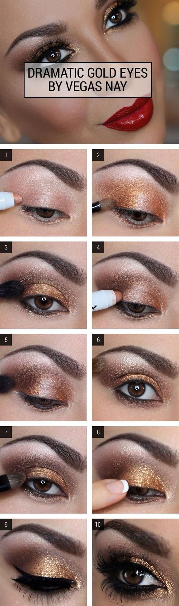 prom eye makeup for brown eyes