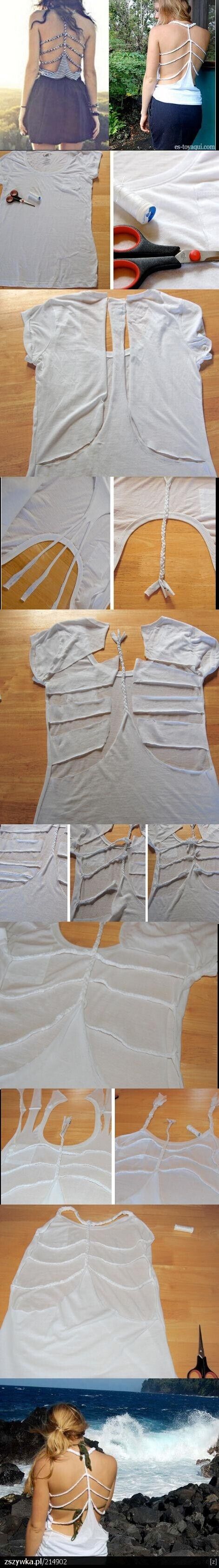 Strap-Back Tank - Diy clothes refashion for teens, No sew