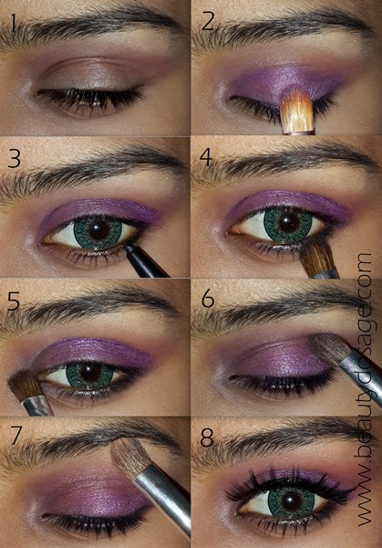 20 Wonderful Purple Smokey Makeup Tutorials