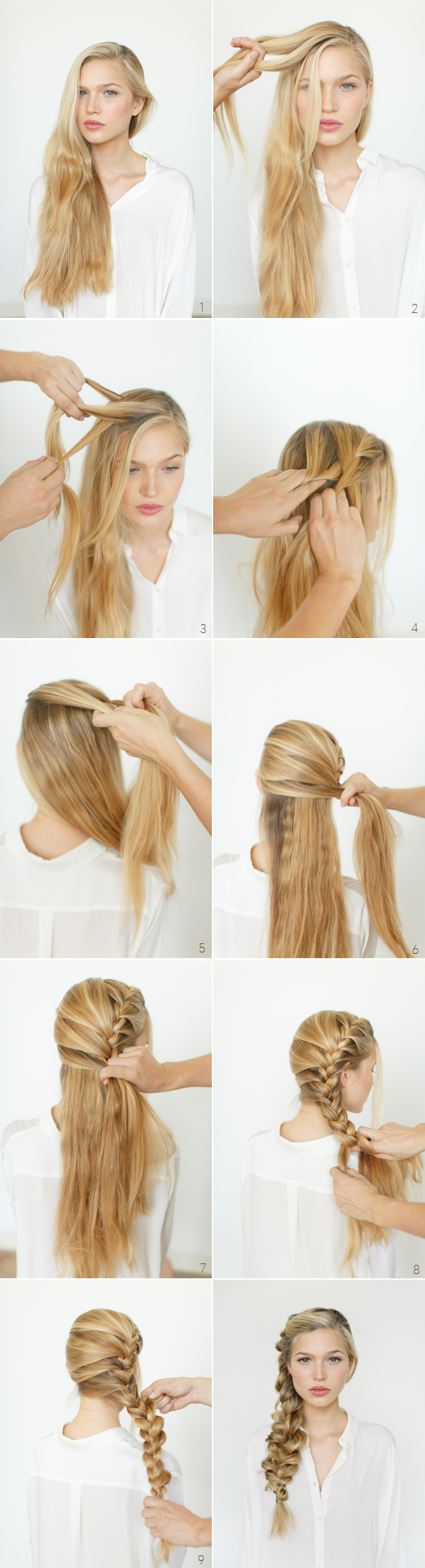 Easy Small Side Braid w. Step-by-Step Photos