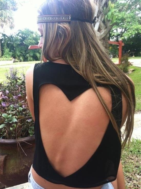 A backless shirt