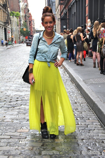 A maxi skirt