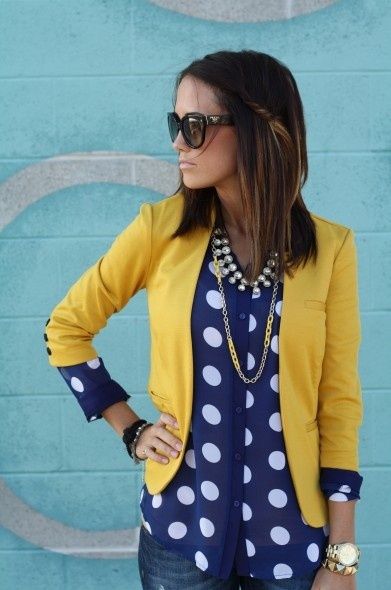 A yellow blazer