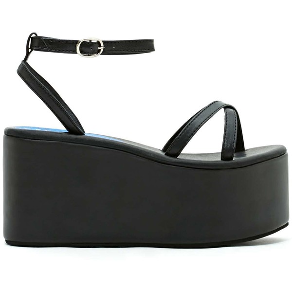 Black platform sandals