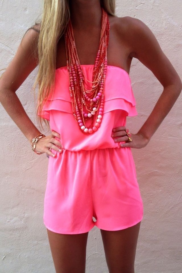 Bright colored romper