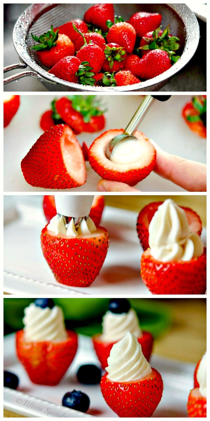 Cheesecake-stuffed Strawberries